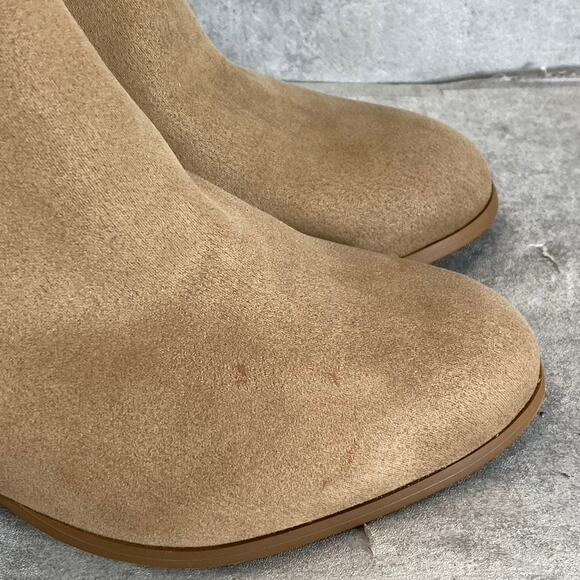 STYLE & CO Women's Taupe Masrinaa Almond-Toe Slip-On Block-Heel Ankle Booties - Picture 6 of 13